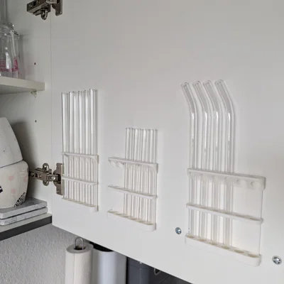 Giá giữ ống hút thủy tinh (Glass Drinking Straw Holder) – Có guide chống rơi