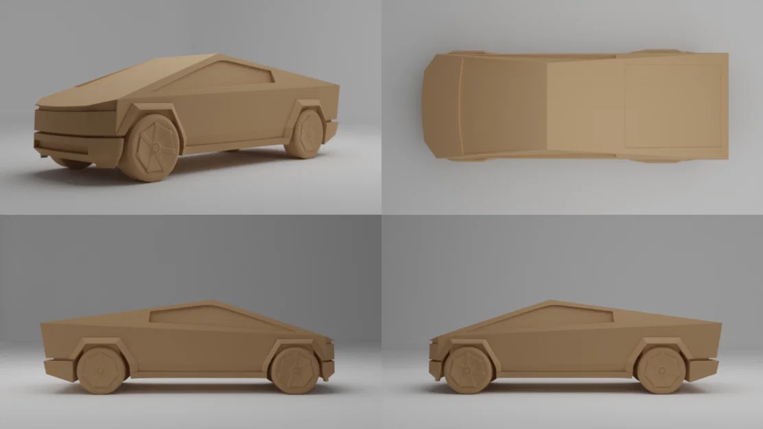 Mô hình xe Tesla Cybertruck độc đáo dành cho in 3D - Image 1