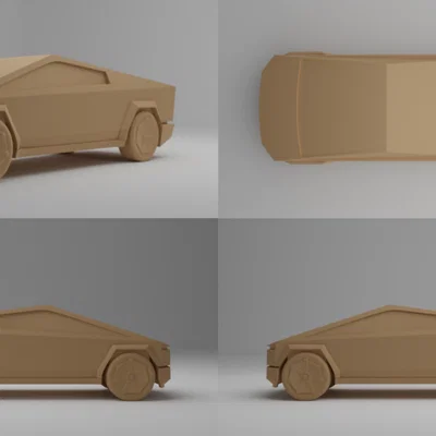 Mô hình xe Tesla Cybertruck độc đáo dành cho in 3D