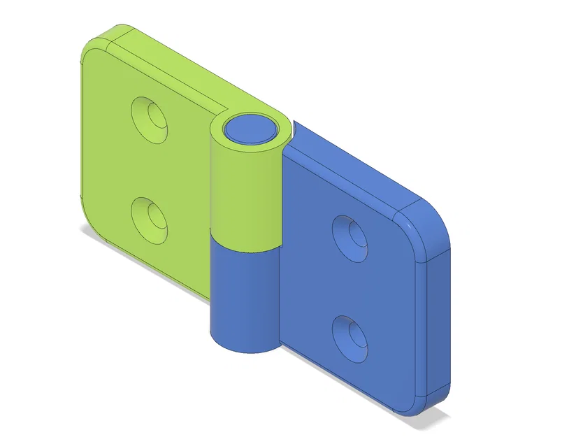 Bản lề 3D đơn giản với lỗ bắt vít M3 (Hinge) - Image 1