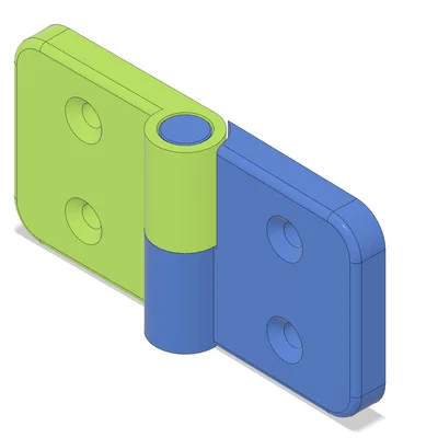 Bản lề 3D đơn giản với lỗ bắt vít M3 (Hinge)