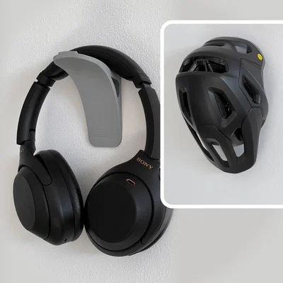 Giá Treo Tường Treo Tai Nghe / Nón Bảo Hiểm (Headphones/Helmet Wall Mount Holder)
