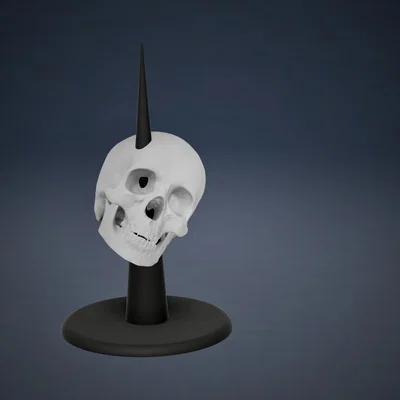 Mô hình đầu lâu cắm cọc trang trí Halloween in 3D