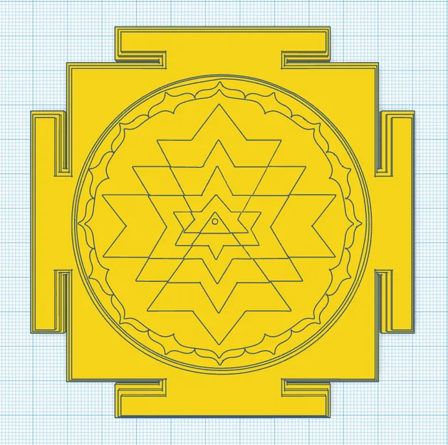 Mô hình Sri Yantra 3D - Biểu tượng linh thiêng cho không gian sống - Image 2