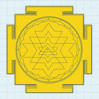 Mô hình Sri Yantra 3D - Biểu tượng linh thiêng cho không gian sống