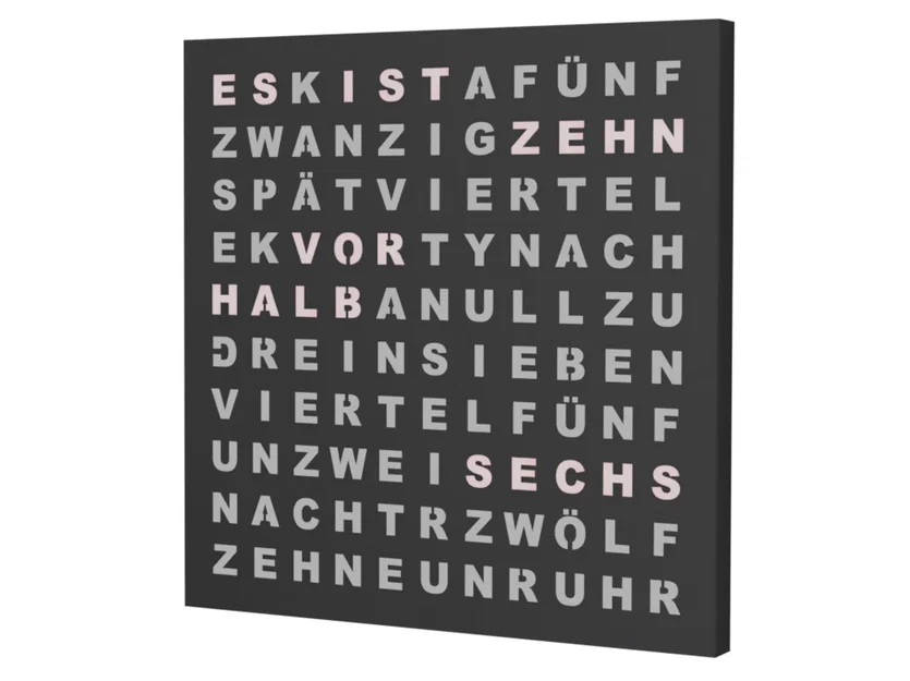 Wortuhr | Wordclock chữ bự | Bambu Lab - Image 2