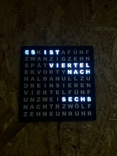 Wortuhr | Wordclock chữ bự | Bambu Lab - Image 4