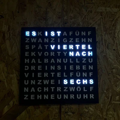 Wortuhr | Wordclock chữ bự | Bambu Lab
