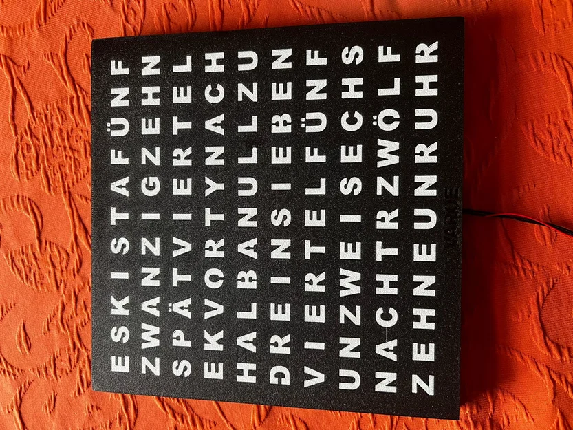 Wortuhr | Wordclock chữ bự | Bambu Lab - Image 6