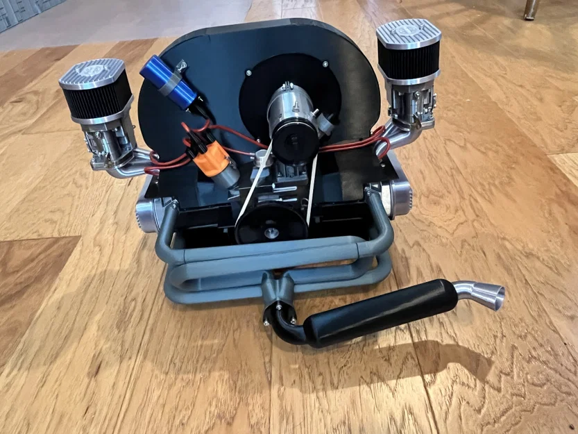 Ống xả độ cho mô hình động cơ VW Engine - Phụ kiện in 3D chi tiết - Image 1