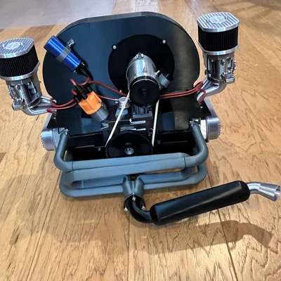 Ống xả độ cho mô hình động cơ VW Engine - Phụ kiện in 3D chi tiết