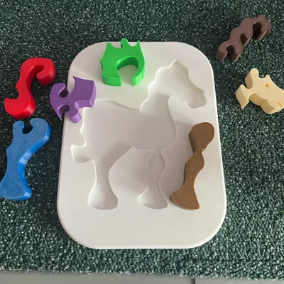 Ngựa – Puzzle lắp hình (insert) cho bé