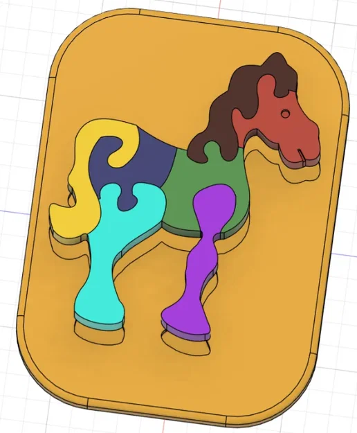 Ngựa – Puzzle lắp hình (insert) cho bé - Image 3