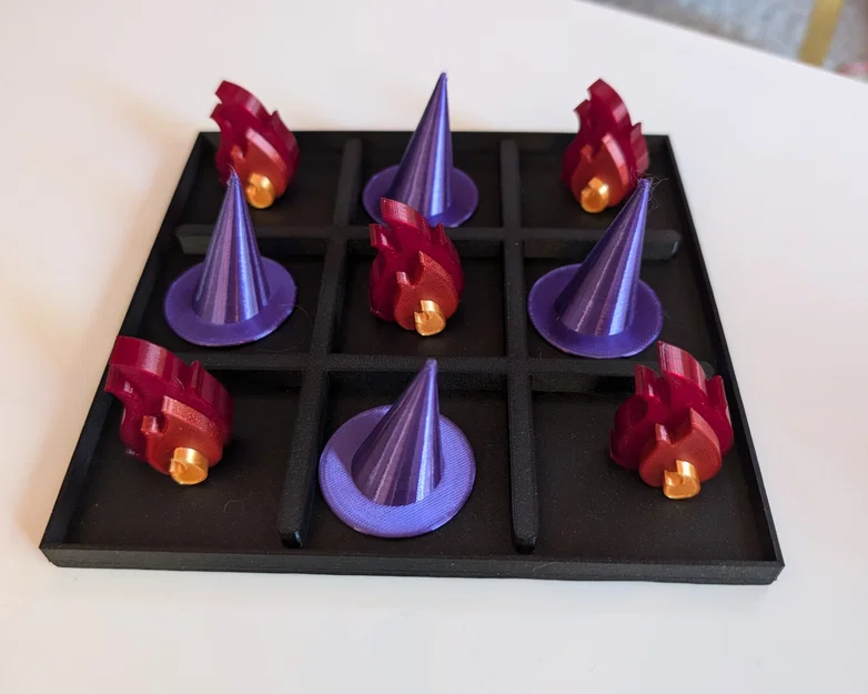 Witch-Tac-Toe - Ba ô liên tiếp - Tic Tac Toe Halloween rùng rợn - Decor - Image 1