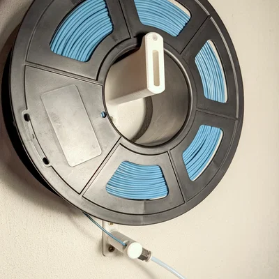 Gá treo spool lên tường với mép PTFE & tuỳ chọn guide Bowden cho filament