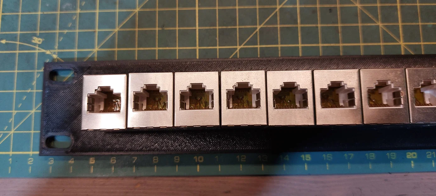 Patch Panel 19 inch 24 cổng cho Keystone RJ45 (Tự in 3D) - Image 5