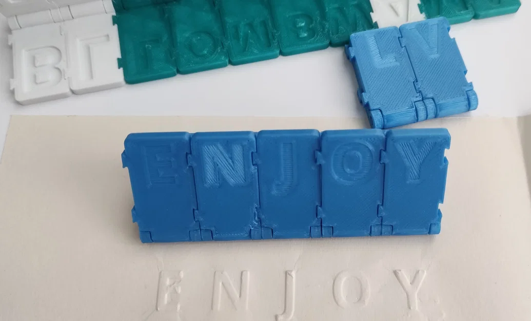 Bộ chữ cái & số gắn rời cho paper embosser (dập nổi giấy/bìa) - Image 6