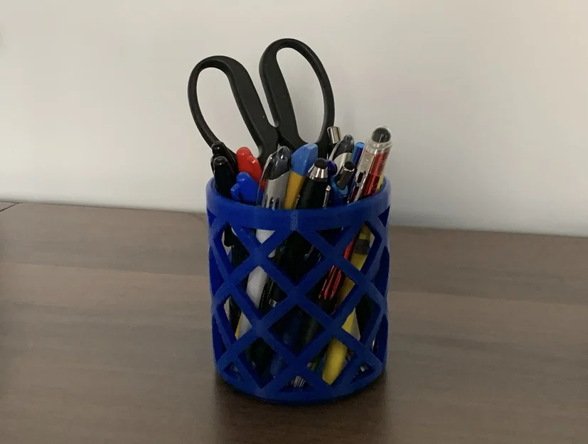 Ống cắm bút 3D thiết kế lưới hiện đại, tiết kiệm vật liệu - Image 1