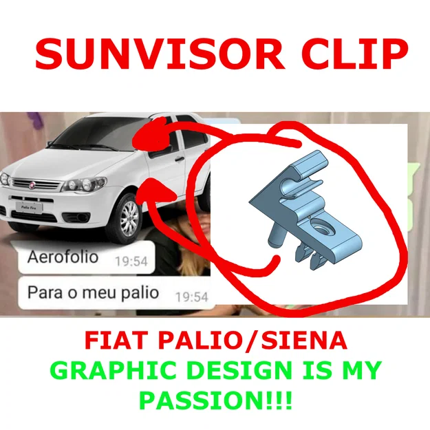 Kẹp chắn nắng (Sunvisor Clip) cho Fiat Palio/Siena - Image 1