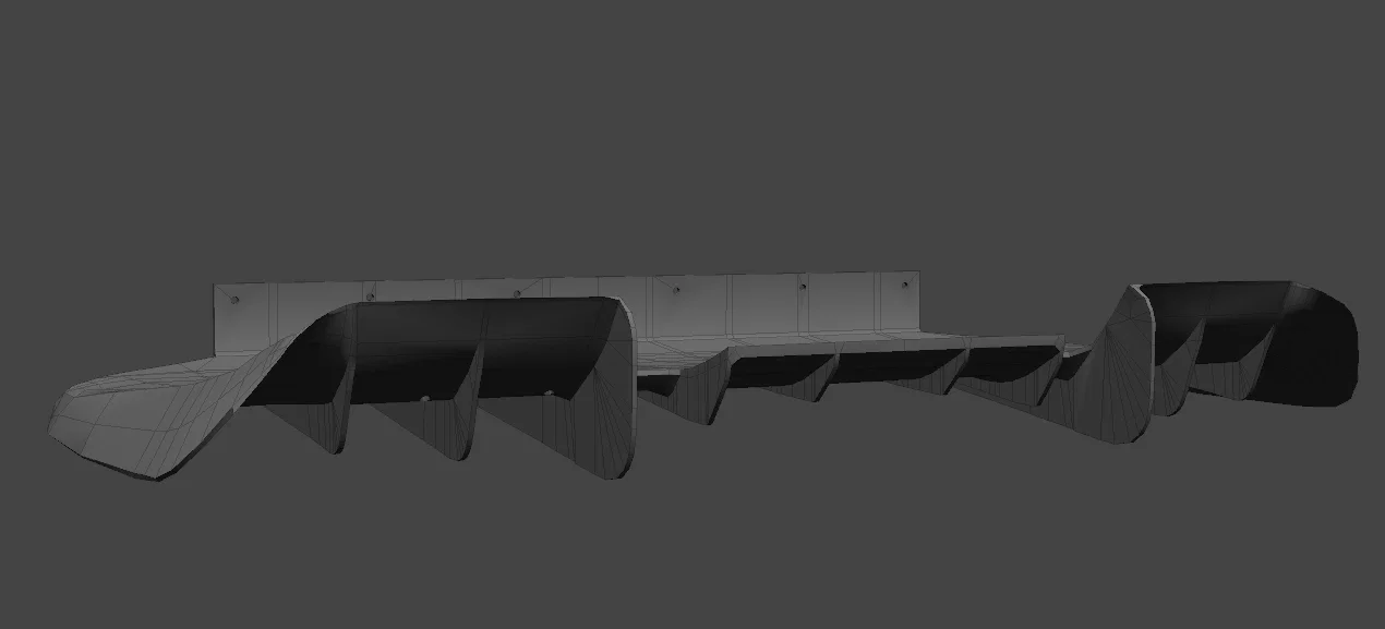 Bộ khuếch tán cản sau (Rear Diffuser) cho xe C3 Corvette - Image 1