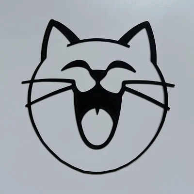 Tranh tường chú mèo vui vẻ in 3D (Happy Cat Wall Art)
