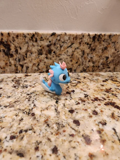 Mô hình rồng con dễ thương (Baby Dragon) - File in 3D độc đáo - Image 2