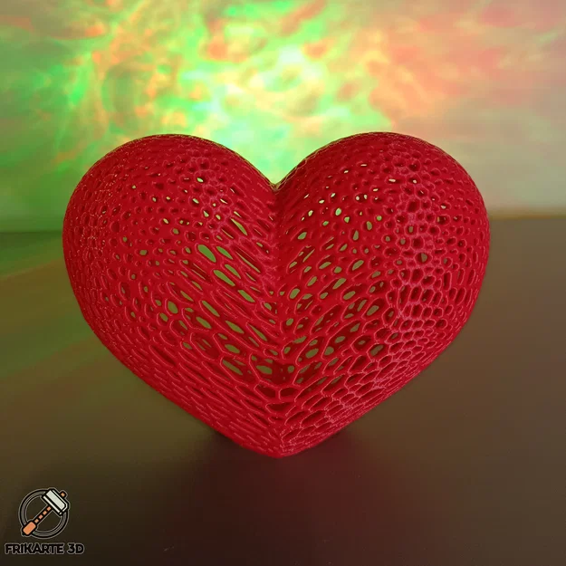 Voronoi Heart – Trái tim họa tiết Voronoi in 3D - Image 3