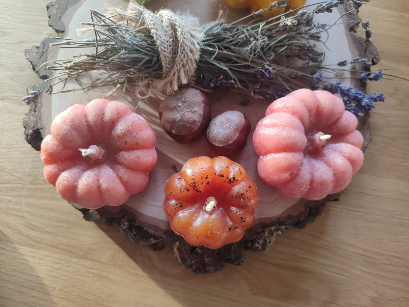 Khuôn Đổ Nến Bí Ngô (Pumpkin Candle Mold, Kürbis Kerzenform) - Image 2