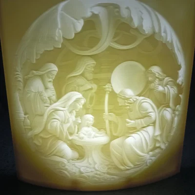 Mẫu in 3D Tranh sáng đèn (Lithophane) chủ đề Giáng sinh đẹp mắt