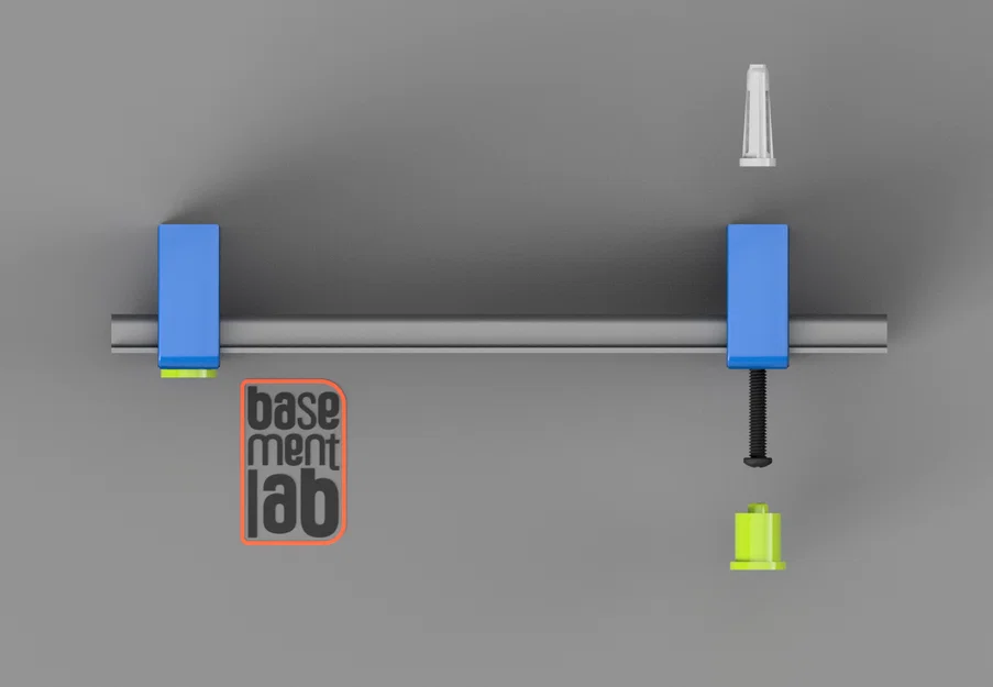Kẹp/Gá Gắn Tường Cho DIN Rail - Supporto barra DIN da Muro - Image 2