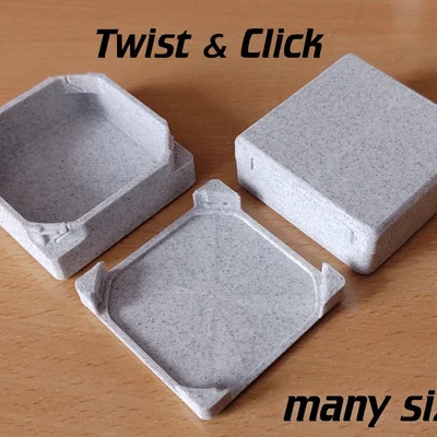 Hộp vuông twist-lock miệng rộng, nhiều kích thước