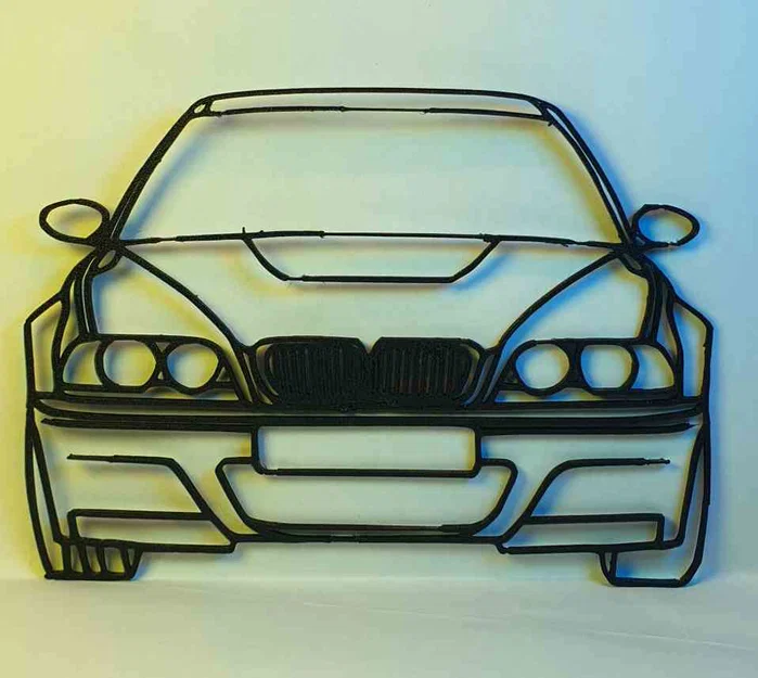 WallArt Silhouette BMW E46 M3 - Image 1