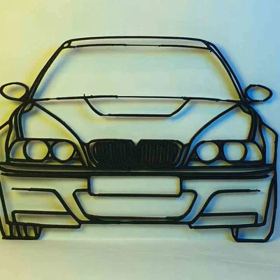 WallArt Silhouette BMW E46 M3