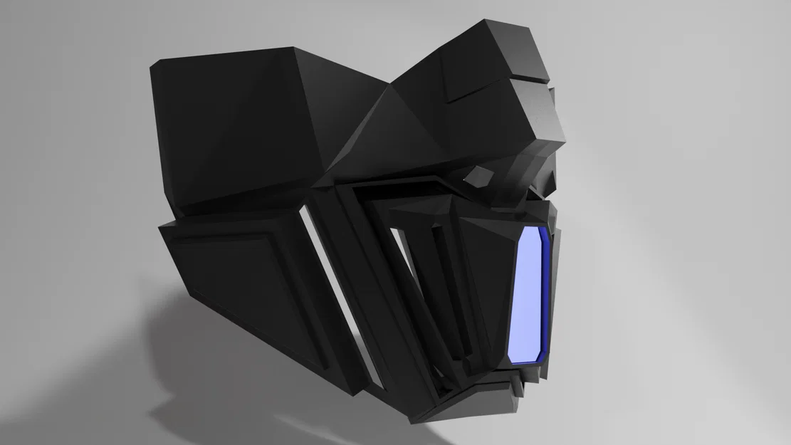 Mẫu mặt nạ Sci-fi Low-poly ấn tượng cho in 3D - Image 2