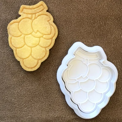 Khuôn cắt bánh quy hình chùm nho 3D dễ thương, sắc nét