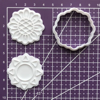 Bộ khuôn cắt bánh quy 3D hình mặt trời và hoa hướng dương đẹp mắt