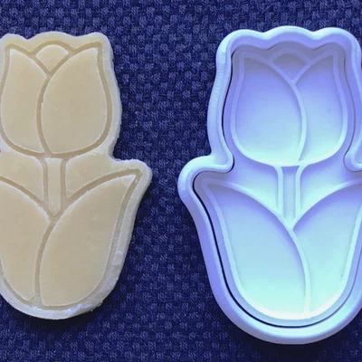 Khuôn cắt bánh quy hình hoa Tulip xinh xắn cho thợ bánh tại gia