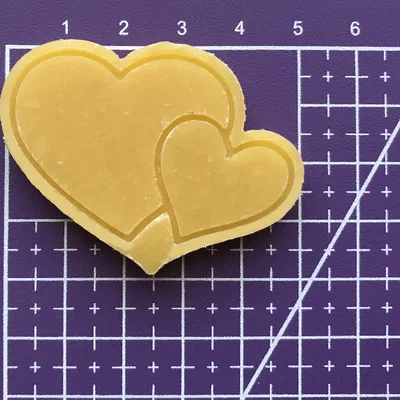 Khuôn cắt bánh quy hình trái tim đôi - Mẫu in 3D Valentine