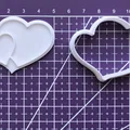 Khuôn cắt bánh quy hình trái tim đôi - Mẫu in 3D Valentine - Thumbnail 3