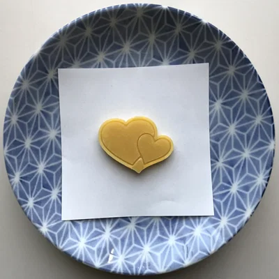Khuôn cắt bánh quy hình trái tim đôi - Mẫu in 3D Valentine