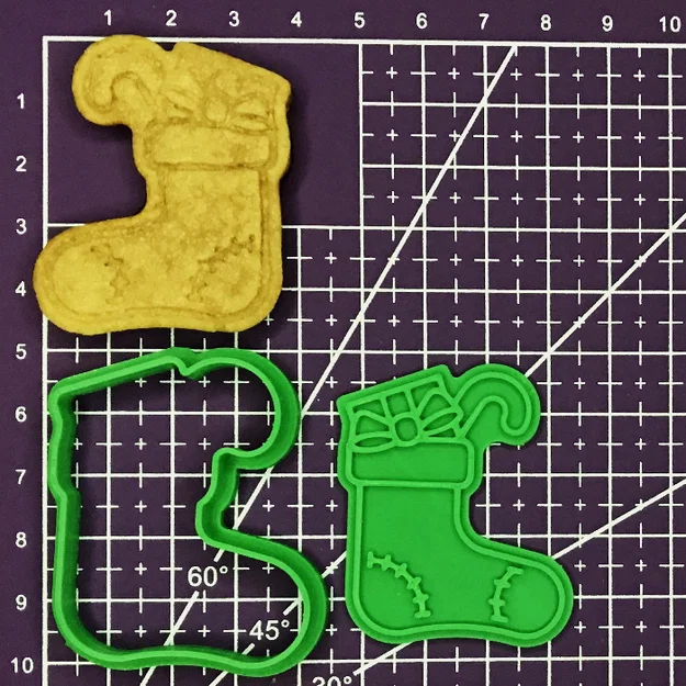 Khuôn cắt bánh quy hình tất Giáng sinh in 3D tiện lợi - Image 2