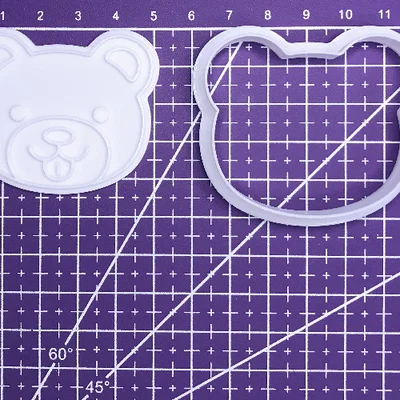 Khuôn cắt bánh quy hình chú gấu (bear cookie cutter) in 3D