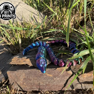 Mô hình rắn khớp nối (Articulated Snake) in 3D chuyển động linh hoạt