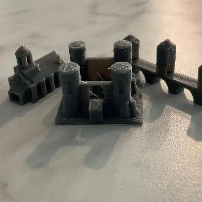 Bộ piece Catan chủ đề thời trung cổ (Medieval themed Catan pieces)