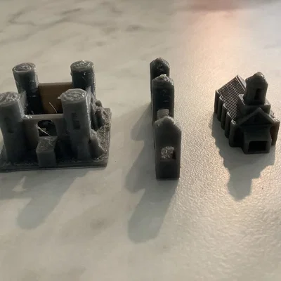 Bộ piece Catan chủ đề thời trung cổ (Medieval themed Catan pieces)