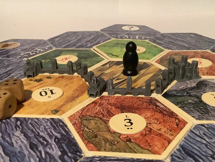 Bộ piece Catan chủ đề thời trung cổ (Medieval themed Catan pieces) - Image 4