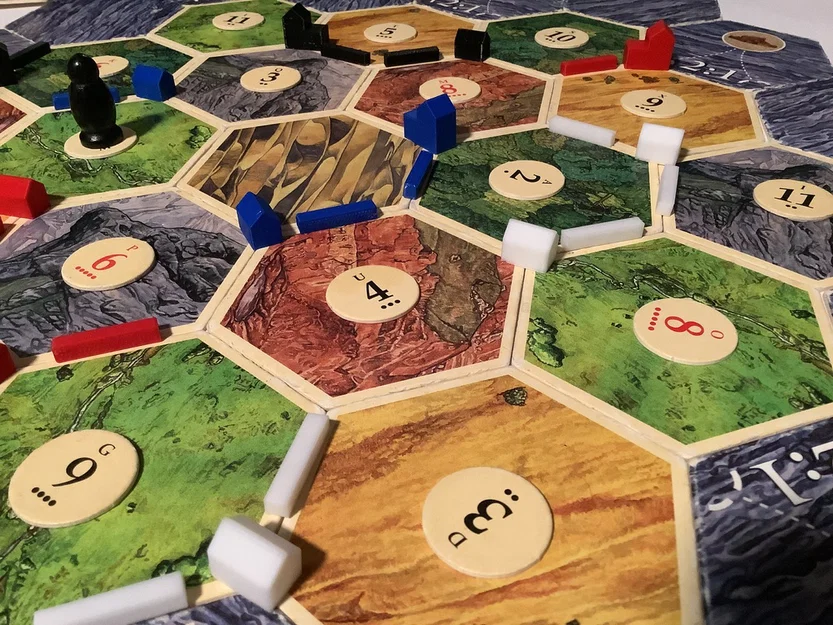 Bộ quân cờ Catan (Catan Pieces) in 3D - Giải pháp thay thế hoàn hảo - Image 3