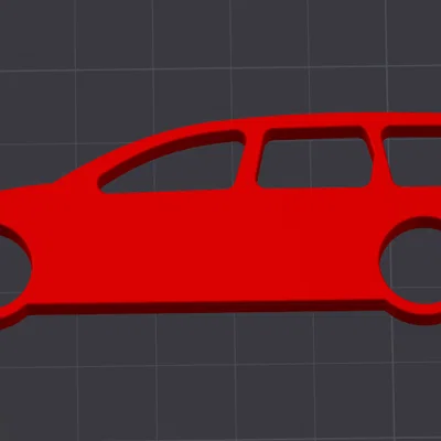 Móc khóa in 3D hình xe Volvo V70 MK2 độc đáo