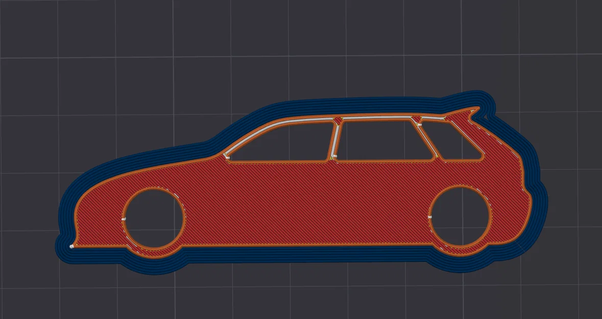 Móc khóa mô hình xe Audi A3 Quattro in 3D - Image 2