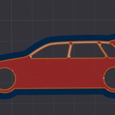 Móc khóa mô hình xe Audi A3 Quattro in 3D
